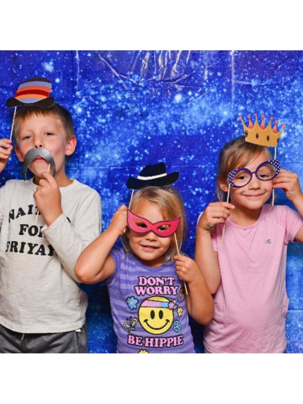 58 piece photo props masks hats glasses & more
